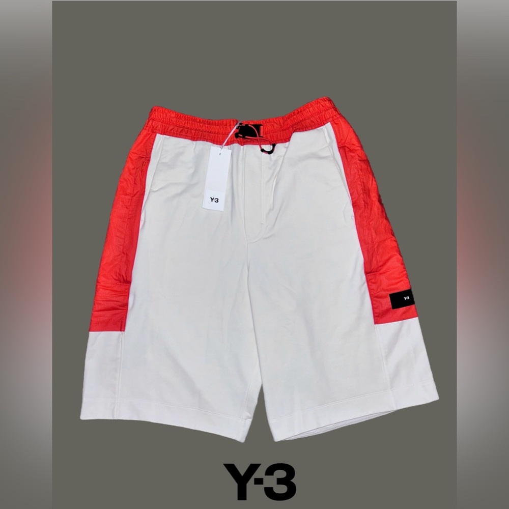 Yohji Yamamoto (Y-3) Stretch Terry Cream Shorts